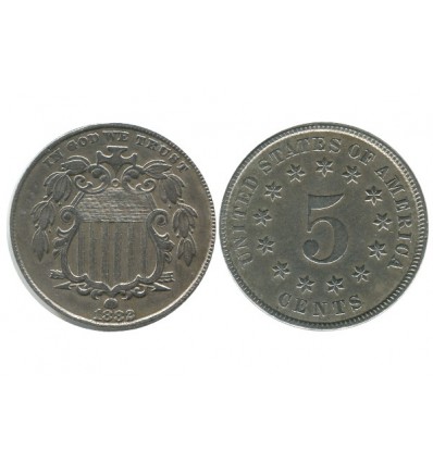 5 Cents Bouclier Etats - unis