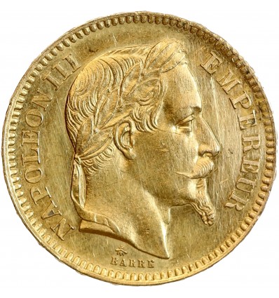 20 Francs Napoléon III - Tête Laurée