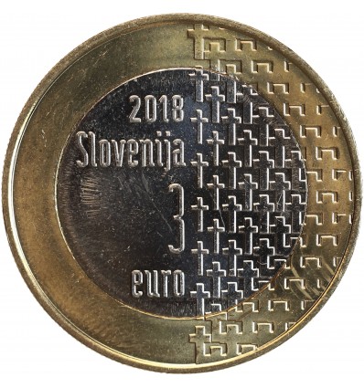 3 Euros Solvénie 2018 - 100 ans de la fin de la Première Guerre Mondiale