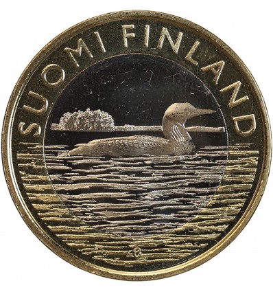 5 Euros Finlande 2014 - Série Animaux - Le Huard