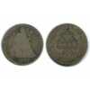 1 Dime Liberte Assise Etats - Unis Argent