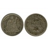 1 Dime Liberte Assise Etats - Unis Argent