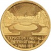 Coffret de 4 Médailles sur l'Exposition Coloniale Internationale de Paris en Cuivre Doré