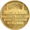 Coffret de 4 Médailles sur l'Exposition Coloniale Internationale de Paris en Cuivre Doré