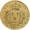 20 Francs Louis XVIII Buste Habillé - Variété 4 Court