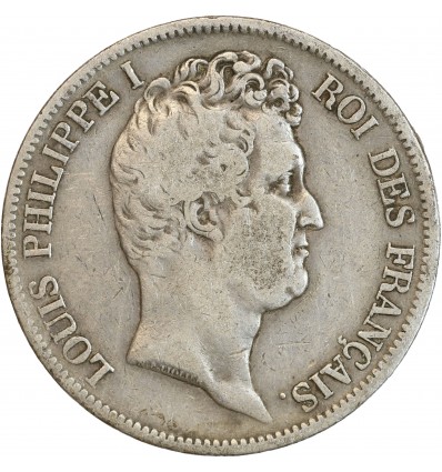 5 Francs Louis Philippe I Tête Nue Tranche en Creux