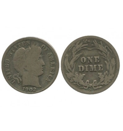 1 Dime Barber Etats - Unis Argent