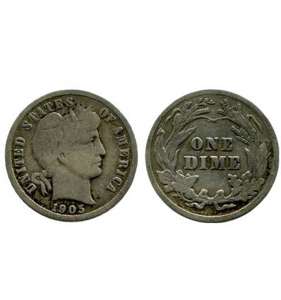 1 Dime Barber Etats - Unis Argent