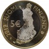 5 Euros Finlande 2018 - Série Paysages Nationaux - Château d'Olavinlinna et le lac Pihlajavesi