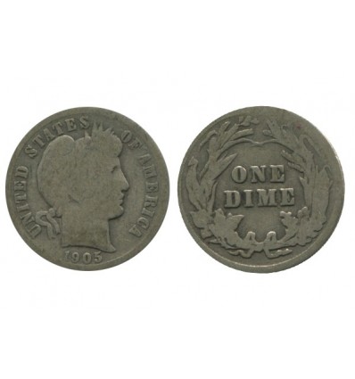 1 Dime Barber Etats - Unis Argent