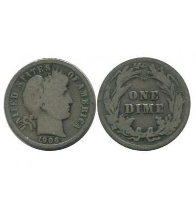 1 Dime Barber Etats - Unis Argent