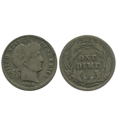 1 Dime Barber Etats - Unis Argent