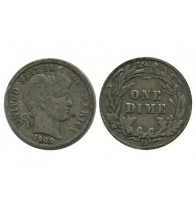 1 Dime Barber Etats - Unis Argent