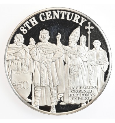 50 Dollars 8ème Siècle - Iles Cook Argent