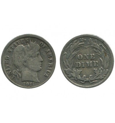 1 Dime Barber Etats - Unis Argent