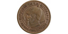 Médaille Satirique Module de 5 centimes Napoléon III "Vampire Français" 80000 Prisonniers