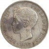 5 Pesetas Alphonse XIII 3ème type Espagne Argent