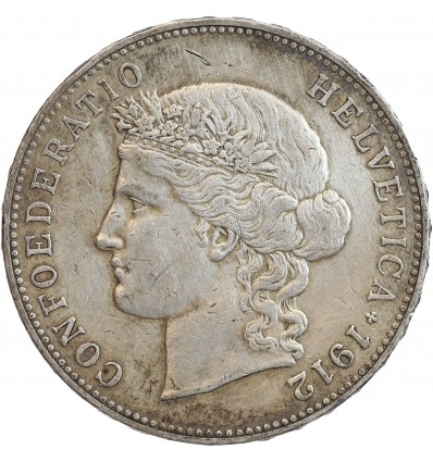5 Francs Confederation Helvetique - Suisse Argent
