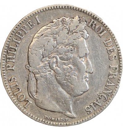 5 Francs Louis-Philippe Ier Tête Laurée Tranche En Relief