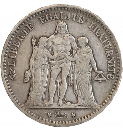 5 Francs Hercule Troisième République