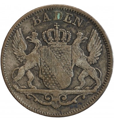 6 Kreuzer Léopold Ier - Allemagne Argent - Bade