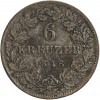 6 Kreuzer Léopold Ier - Allemagne Argent - Bade