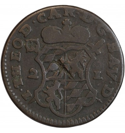 2 Liards Jean-Théodore de Bavière - Belgique Liège