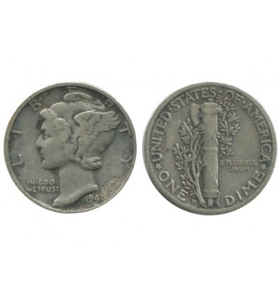 1 Dime Liberte Etats - Unis Argent