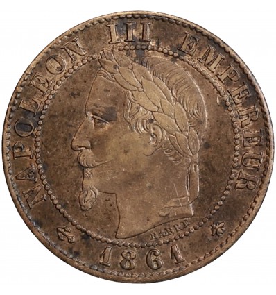 1 Centime Napoléon III Tête Laurée