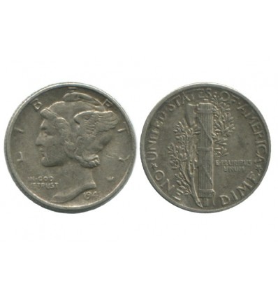 1 Dime Liberte Etats - Unis Argent