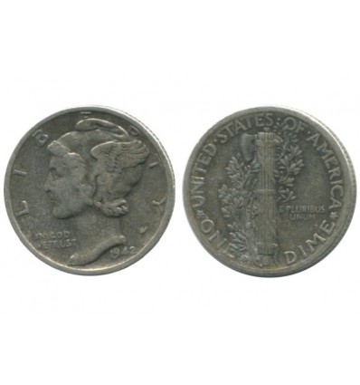 1 Dime Liberte Etats - Unis Argent