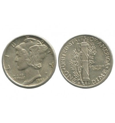1 Dime Liberte Etats - Unis Argent