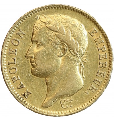 40 Francs Napoléon Ier Tête Laurée Revers Empire