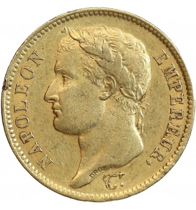 40 Francs Napoléon Ier Tête Laurée Revers Empire