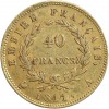 40 Francs Napoléon Ier Tête Laurée Revers Empire