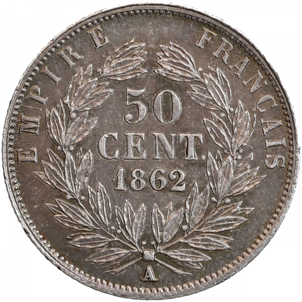 Bague En Argent Avec Pièce 50 Centimes Napoléon III - AntiqueCoinRings - Neuf