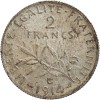 Avers : la Semeuse, symbole de la République Française

Revers : rameaux d'olivier sous la valeur faciale