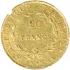 20 Francs Napoléon Ier Tête Nue Revers République - PCGS AU58