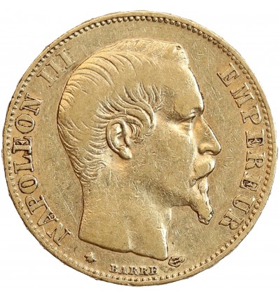 20 Francs Napoléon III Tête Nue