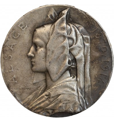 Médaille Alsace Occupation Allemande 1870-1914 en Argent