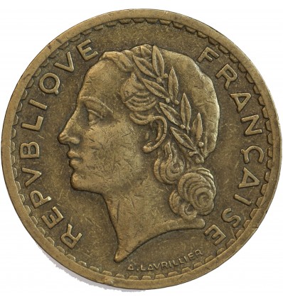 5 Francs Lavrillier Bronze Aluminium Gouvernement Provisoire