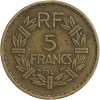 5 Francs Lavrillier Bronze Aluminium Gouvernement Provisoire