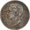 5 Pesetas Alphonse XII - Espagne Argent
