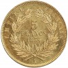 5 Francs Napoléon III Petit Module - Tranche Lisse
