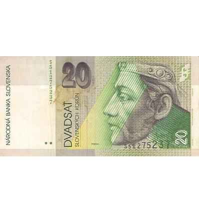 20 Couronnes Slovaquie 2004