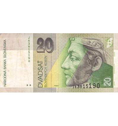 20 Couronnes Slovaquie 2001