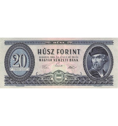 20 Forint Hongrie 1969