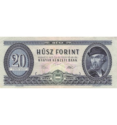 20 Forint Hongrie 1975