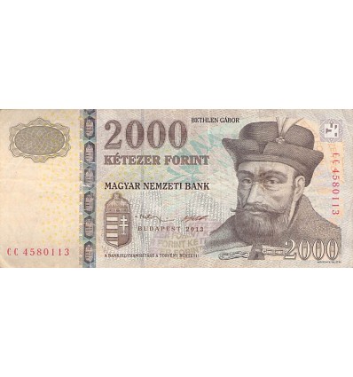 2000 Forint Hongrie 2013 - 2 Signatures