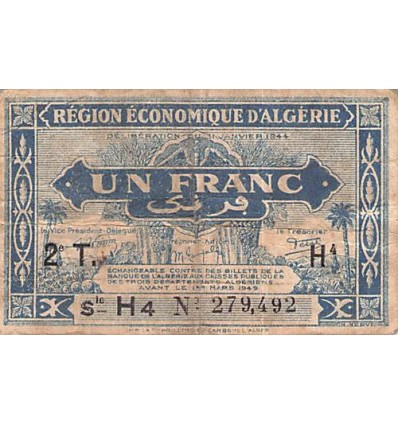 1 Franc Algérie 1944